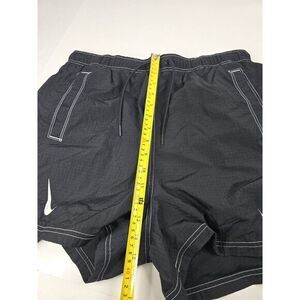 Nike Women's L Large High‎ Rise Repel 3" Shorts Black White Swoosh DR6205 Sport